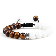 Unisex Fire Agates Onyx Beads Bracelet Bangles 8mm